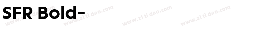 SFR Bold字体转换